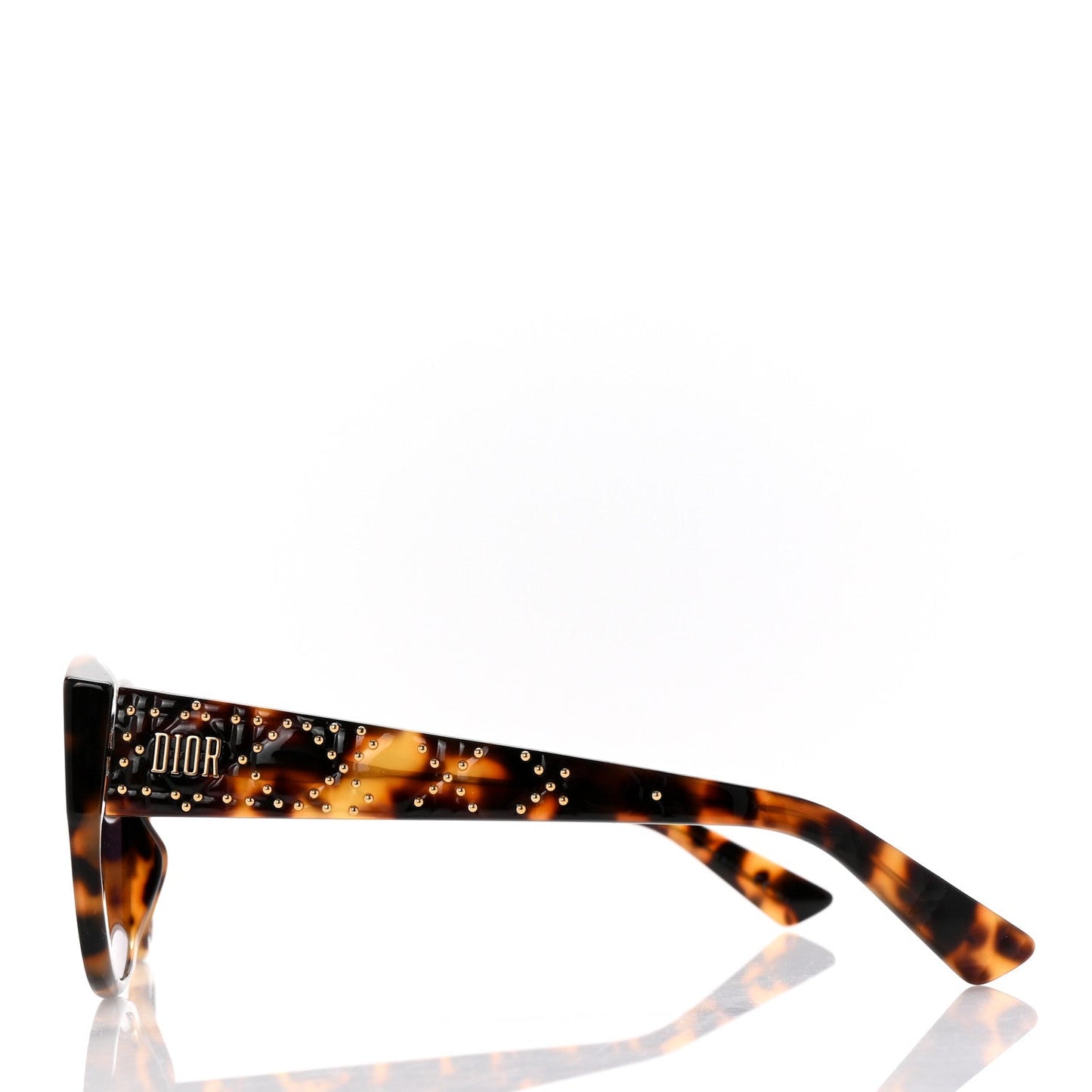 Christian Dior Acetate Cannage Lady Dior Studs Sunglasses Havana