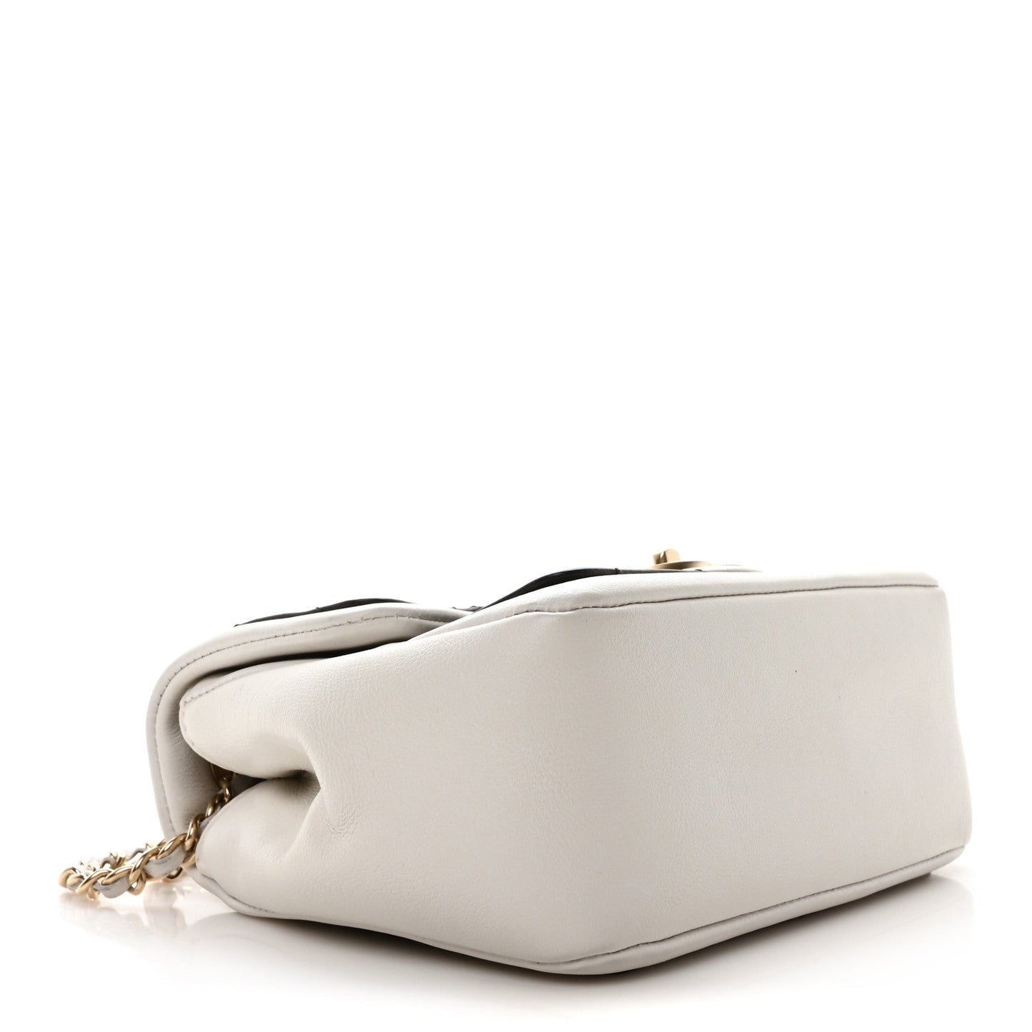Chanel Lambskin Quilted Graphic Mini Flap Bag Black White