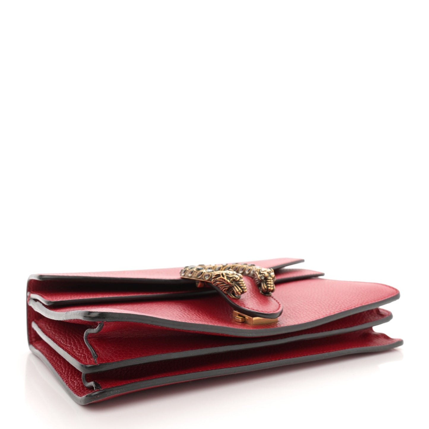 Gucci Dollar Calfskin Swarovski Crystal Small Dionysus Shoulder Bag Hibiscus Red