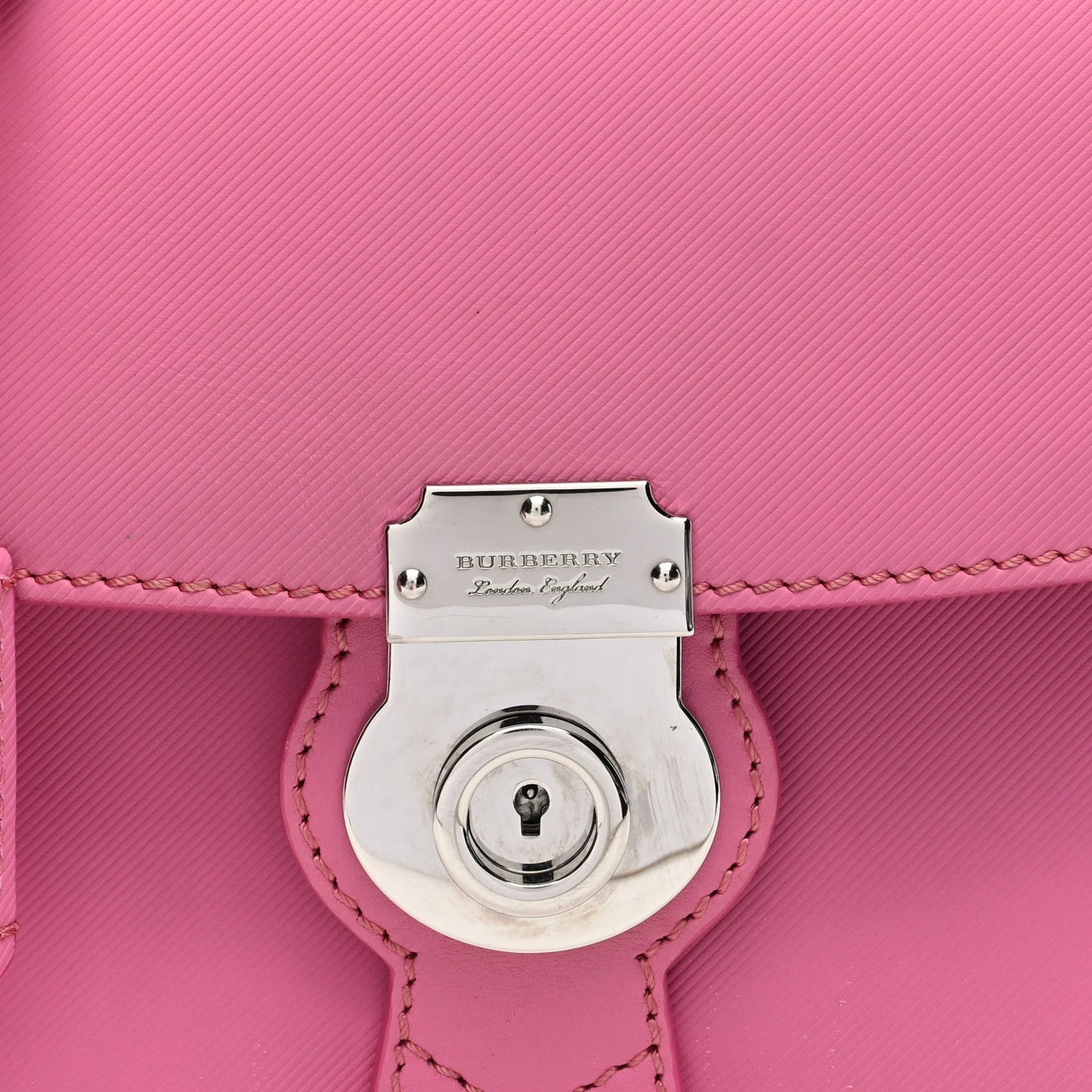 Burberry Trench Calfskin Small DK88 Top Handle Bag Rose Pink