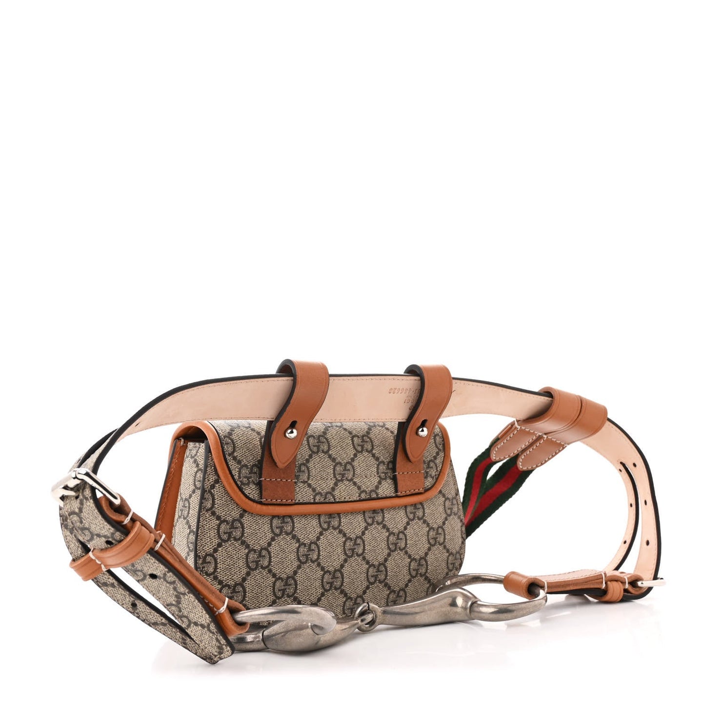 Gucci GG Supreme Monogram Web Bamboo Mini 1947 Belt Bag 85 34  Beige