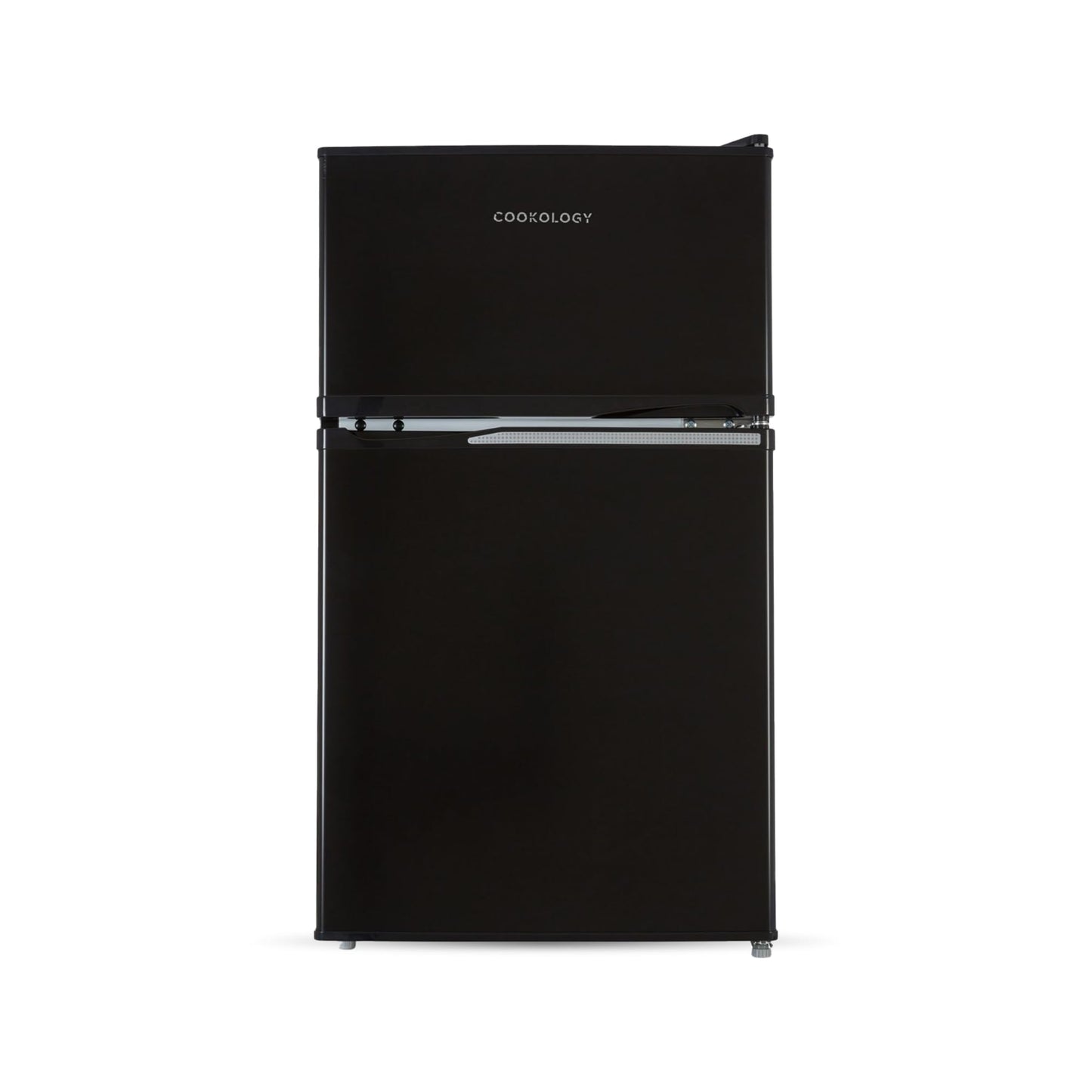 Cookology 87L Fridge Freezer - Freestanding Under Counter - 2 Reversible Doors - Adjustable Temperature Control - LED Light - 3 Star Freezer Rating - 47cm Wide - Black