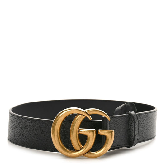 Gucci Textured Calfskin Double G 40mm Belt 75 30 Black