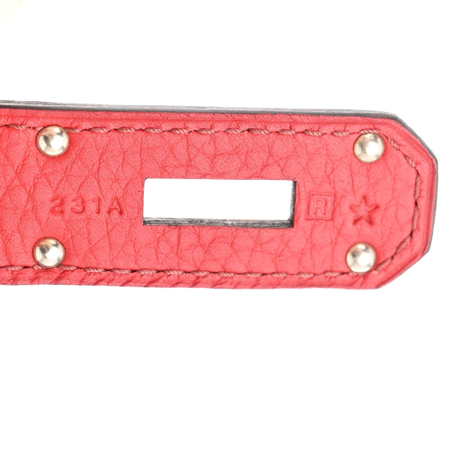 Hermes Taurillon Clemence Bi-Color Jypsiere 28 Rouge H Rouge Casaque