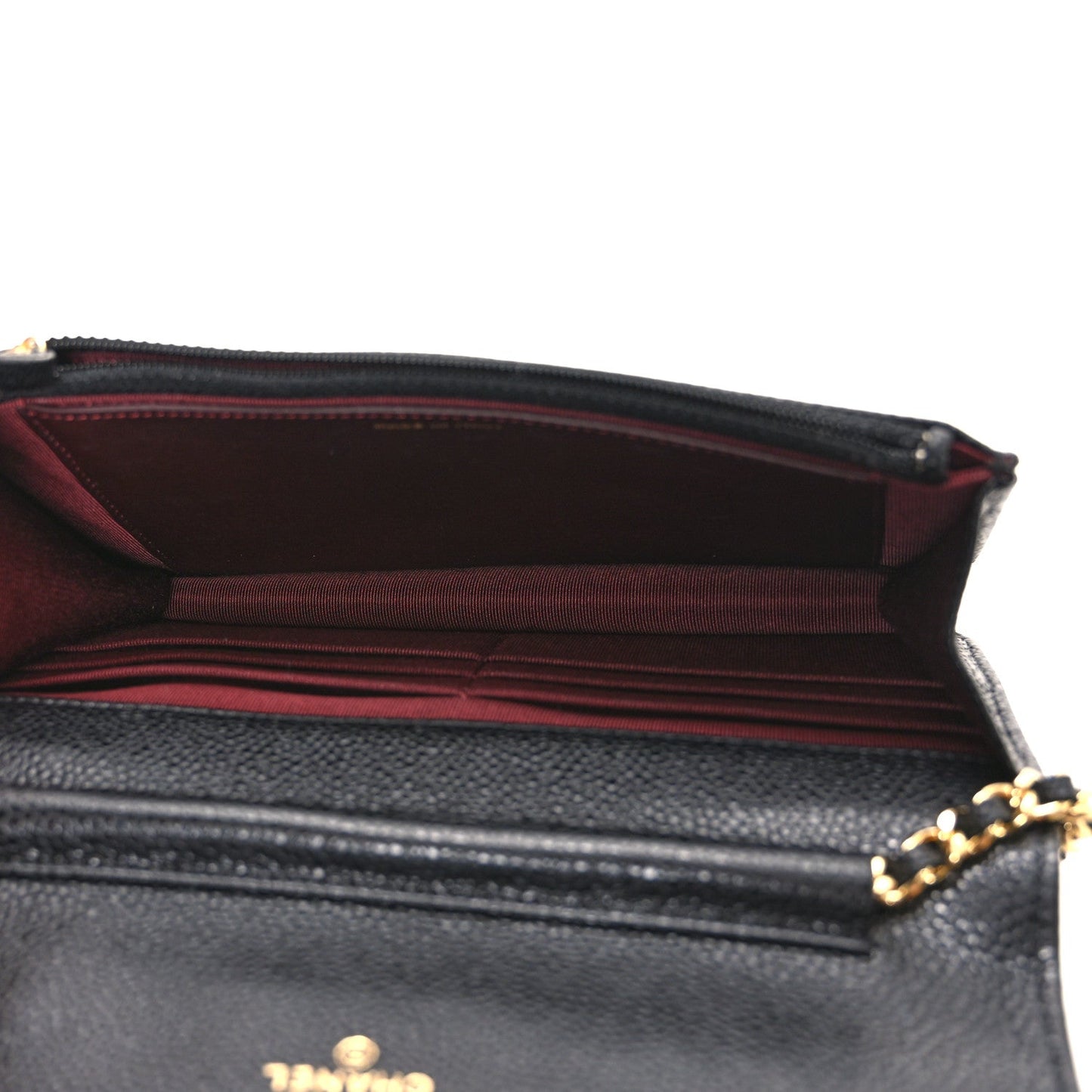 Chanel Caviar Quilted Wallet On Chain WOC Black