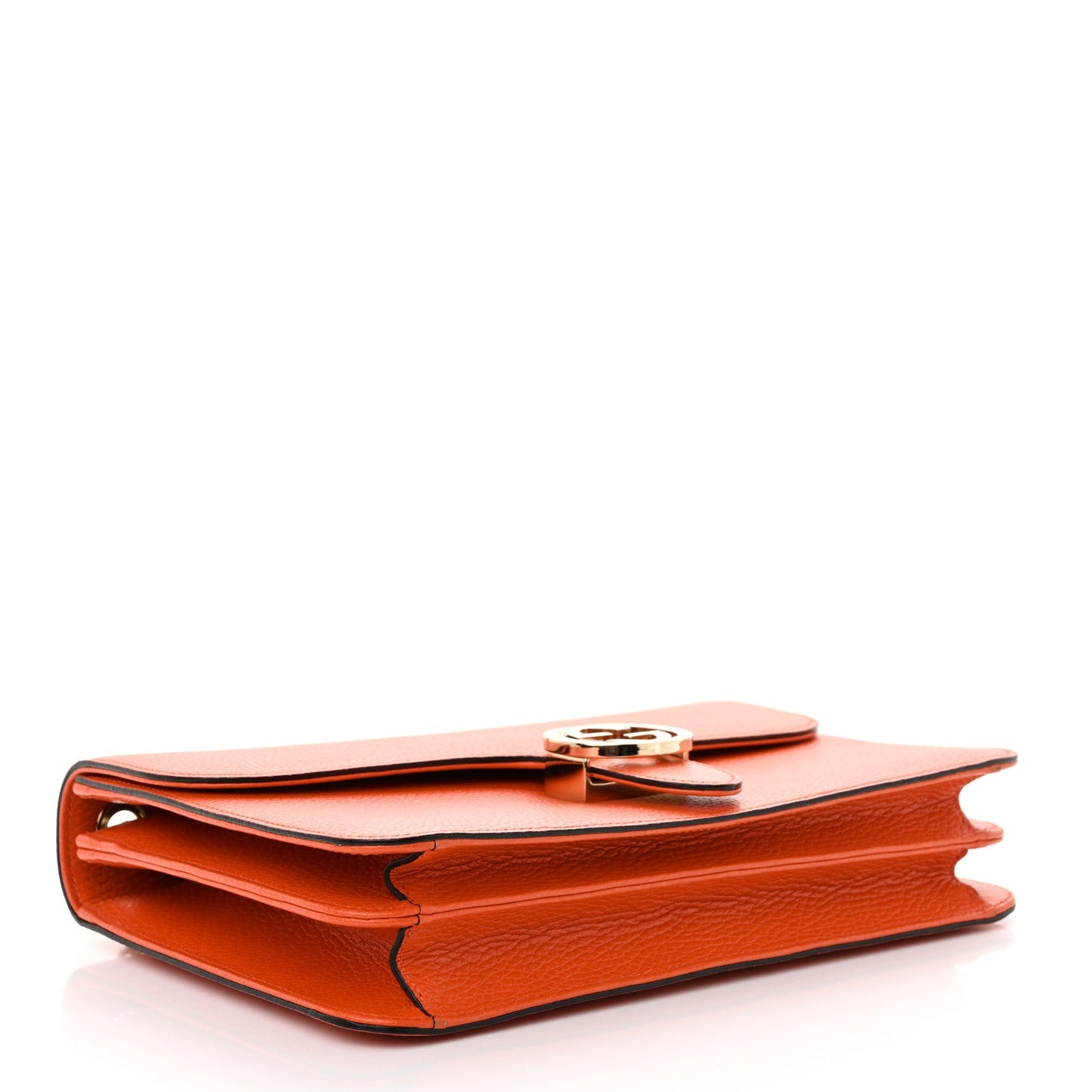 Gucci Dollar Calfskin InterLocking G Shoulder Bag Sun Orange