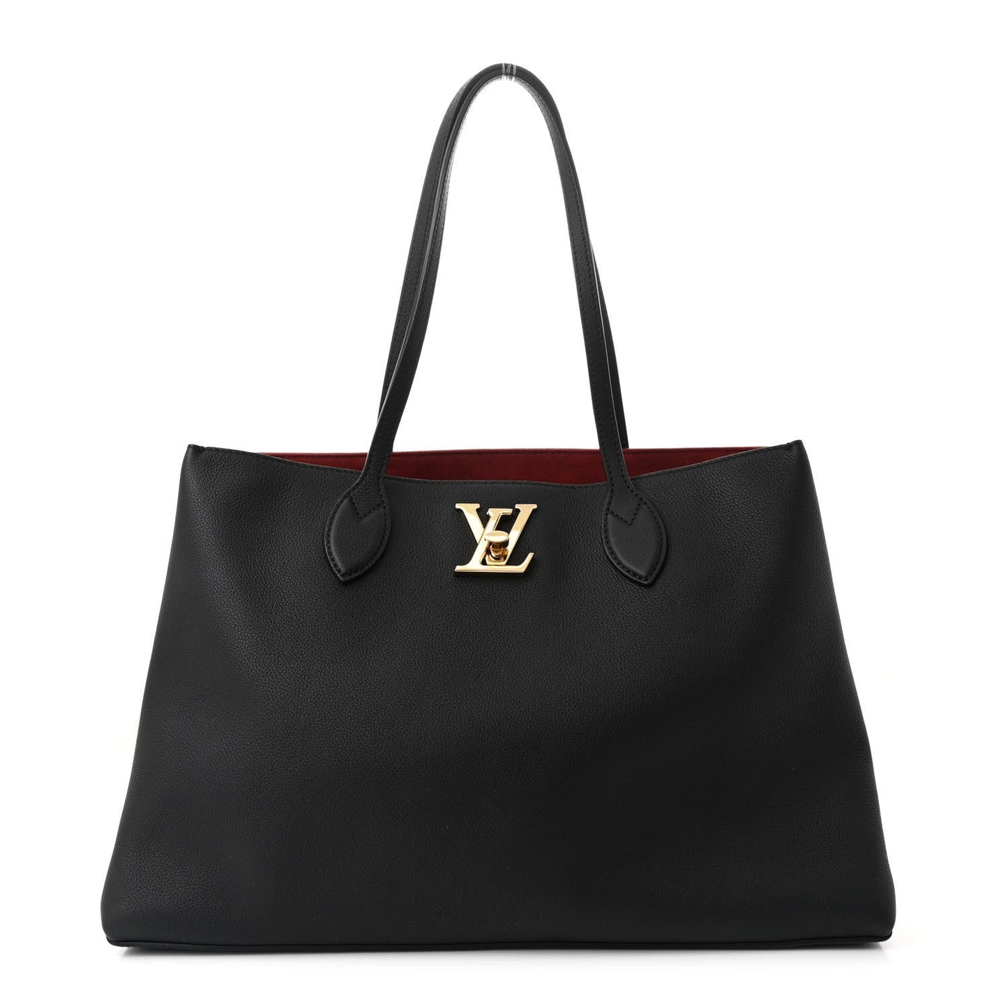 Louis Vuitton Grained Calfskin Lockme Shopper Black