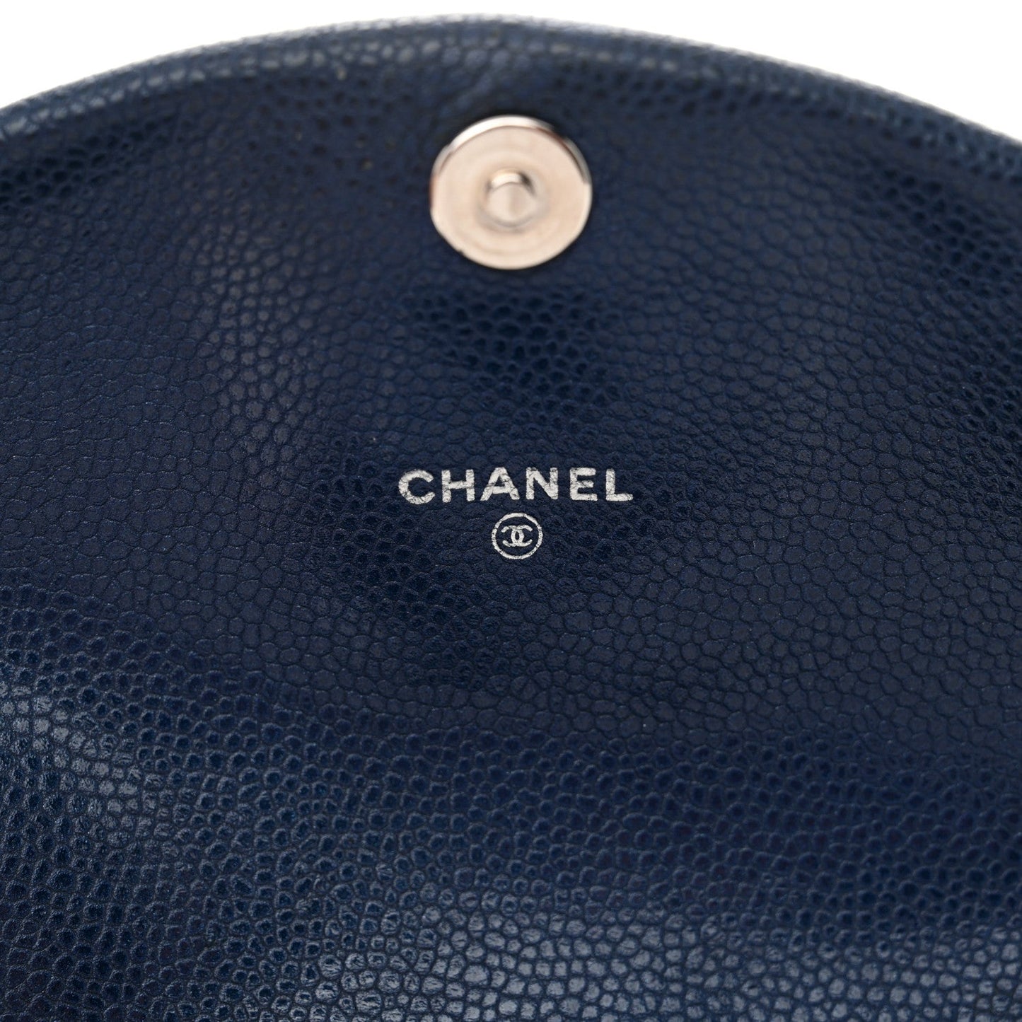 Chanel Caviar Half Moon Wallet On Chain WOC Navy