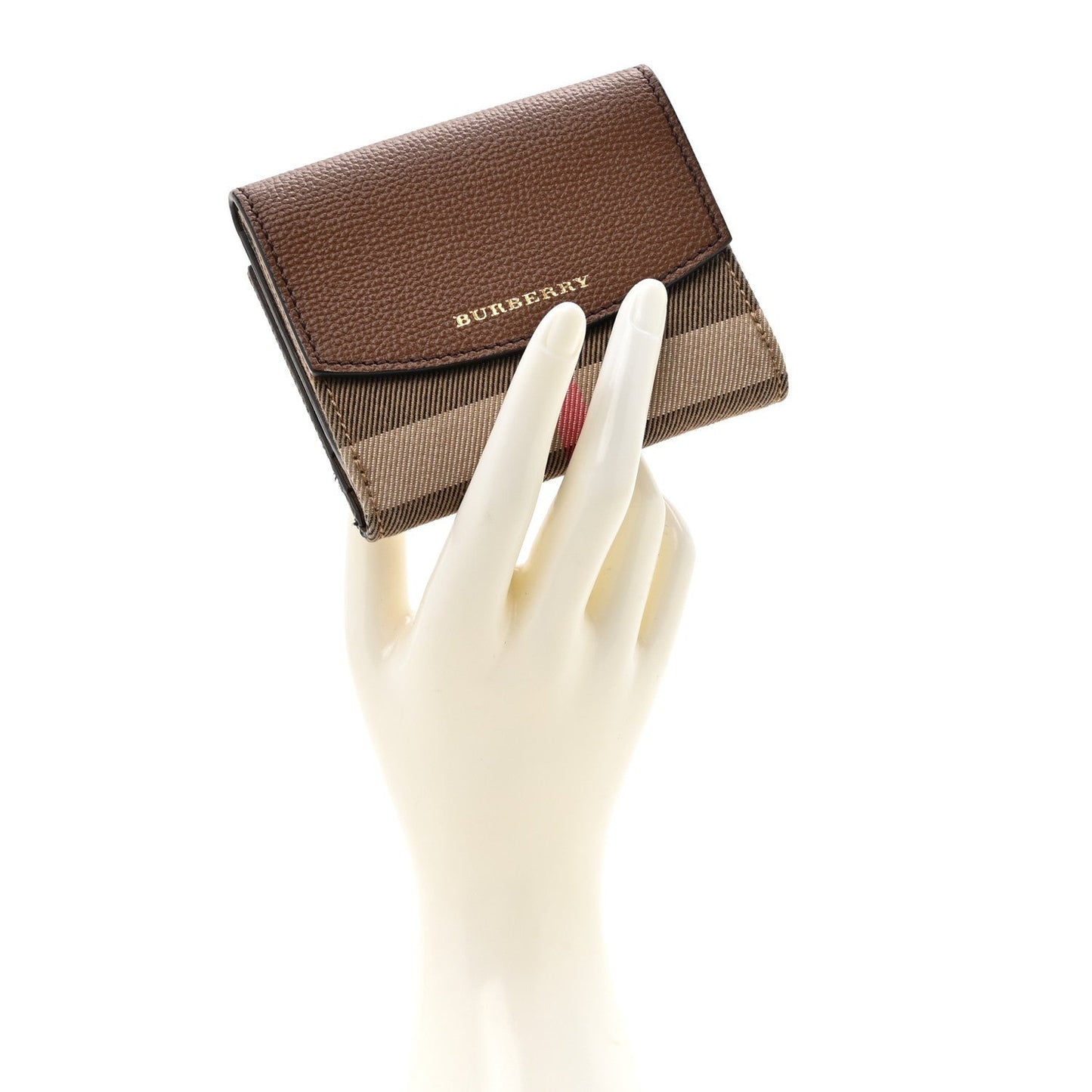 Burberry House Check Luna French Wallet Brown