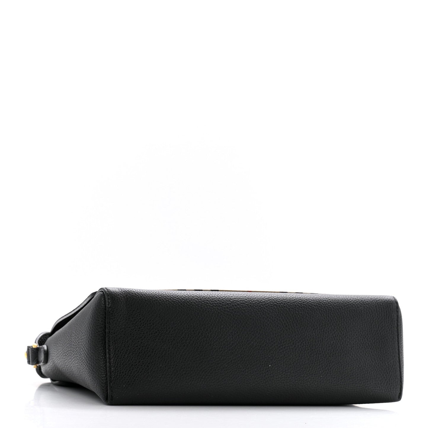 Burberry Grainy Calfskin Vintage Check Note Crossbody Bag Black
