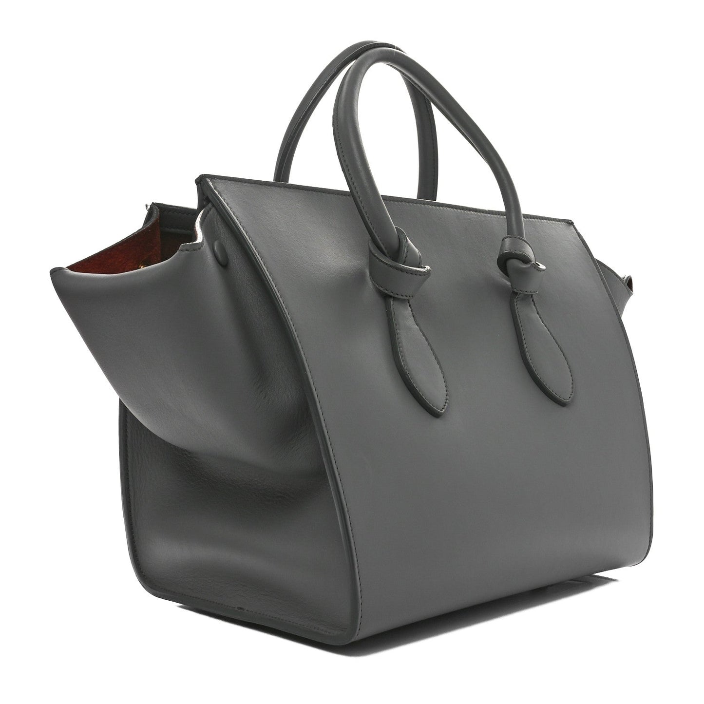 Celine Smooth Calfskin Small Tie Knot Tote Crystal Grey