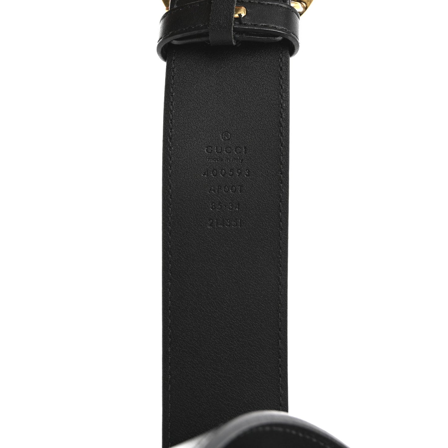 Gucci Calfskin Double G 40mm Belt 85 34 Black