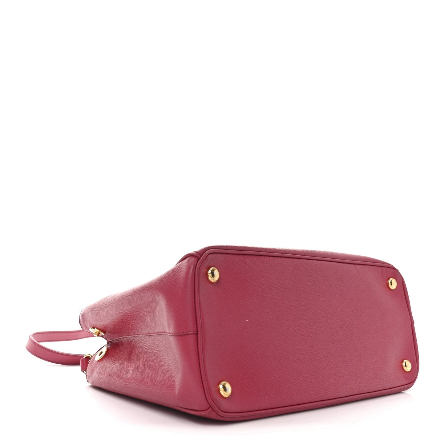 Prada Saffiano Small Galleria Double Zip Tote Peonia
