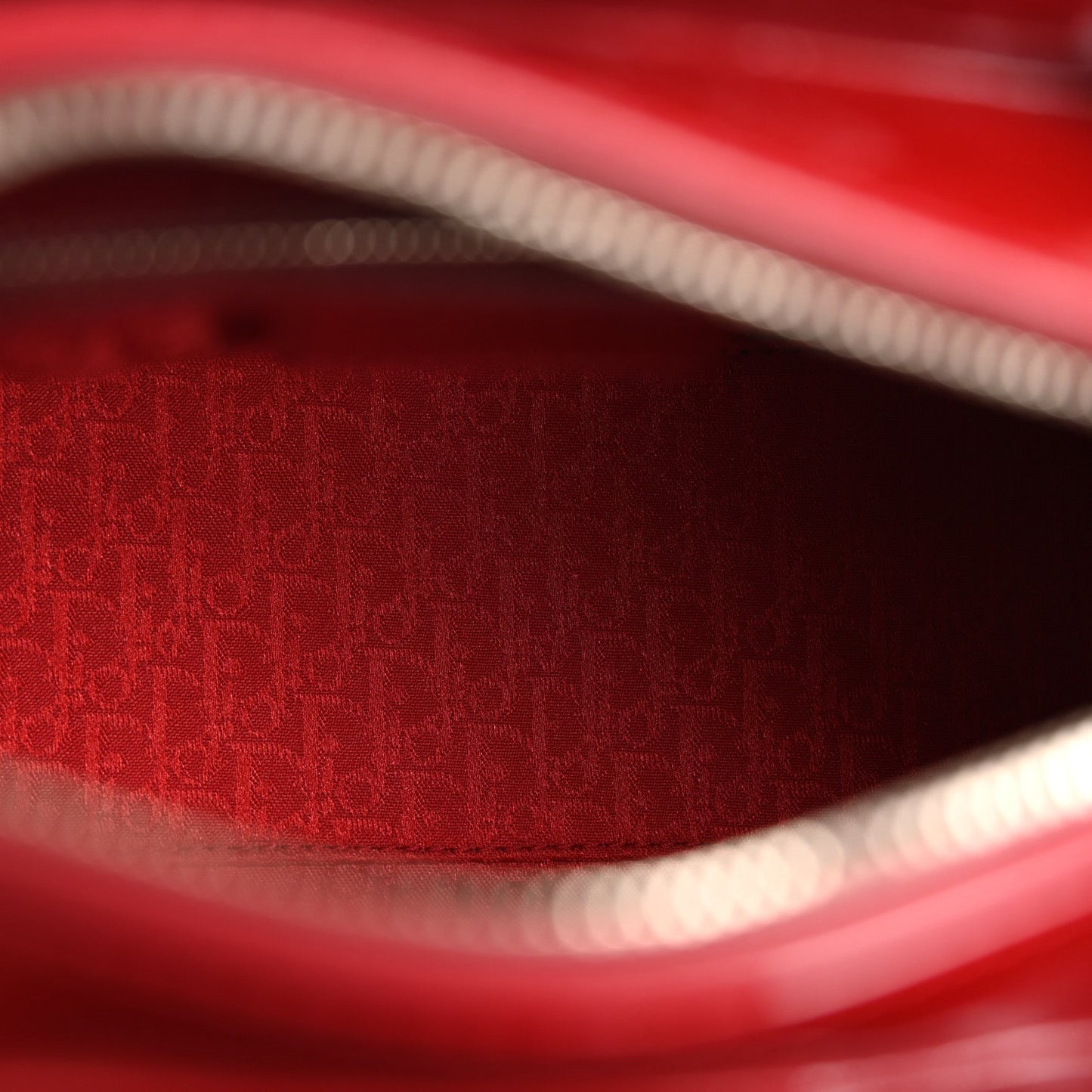 Christian Dior Patent Cannage Medium Lady Dior Red