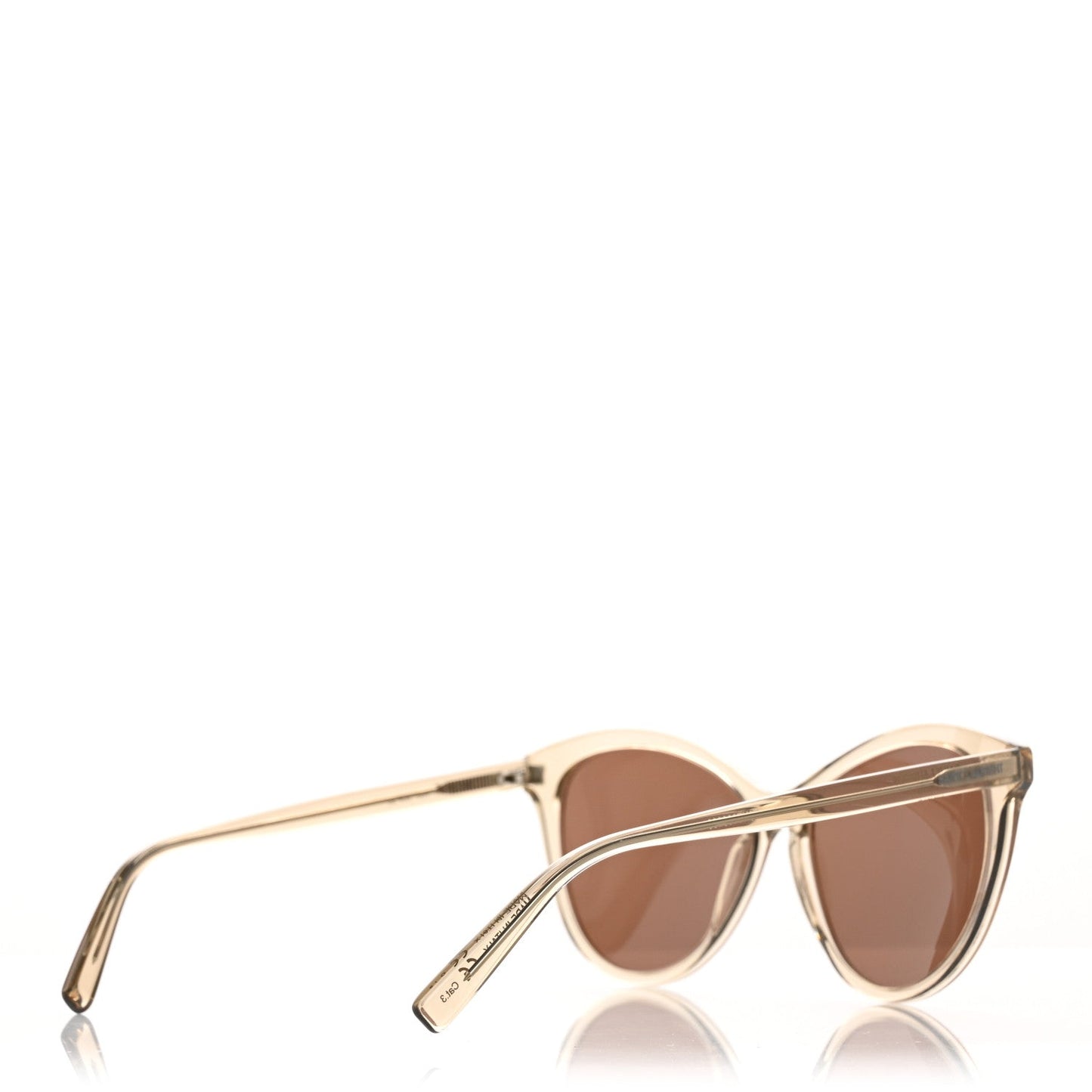Saint Laurent Transparent Acetate SL 456 Sunglasses Beige