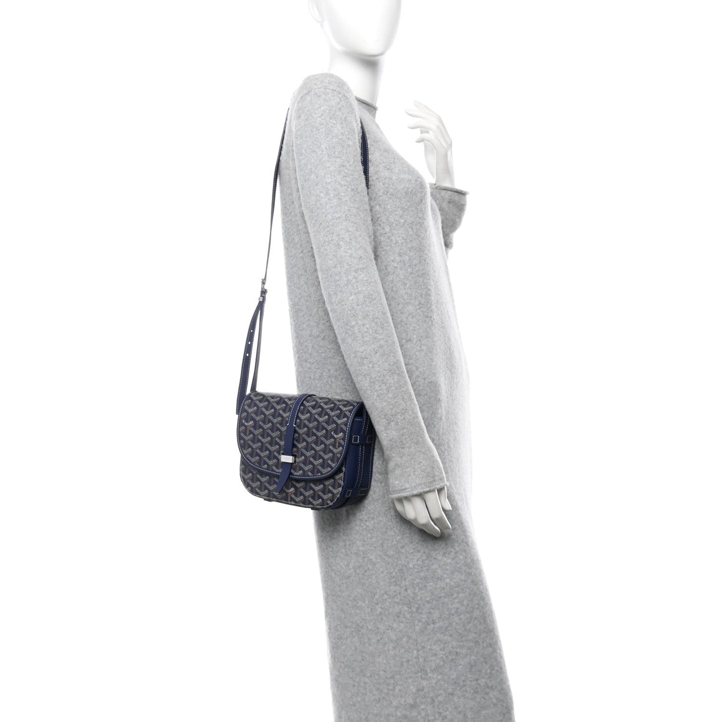 Goyard Goyardine Belvedere II PM Messenger Bag Navy