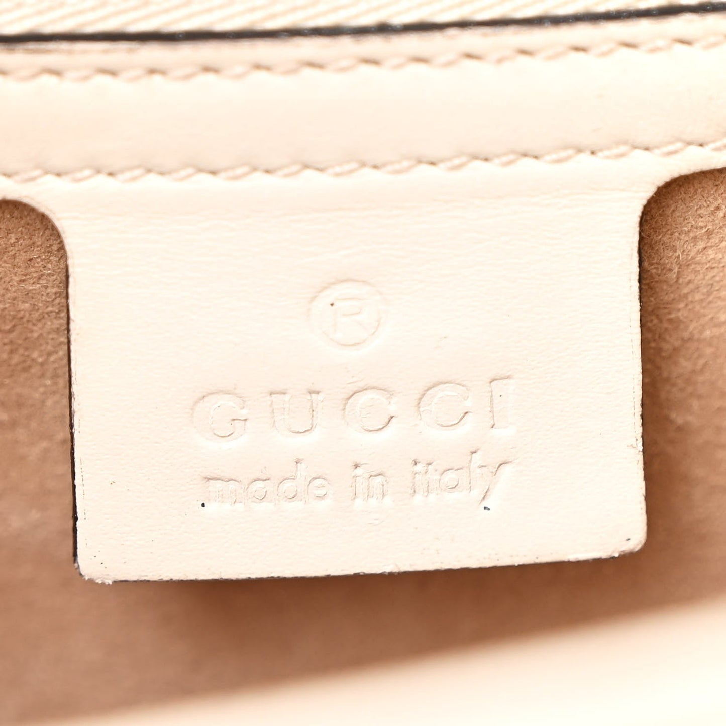 Gucci Calfskin Small Sylvie Shoulder Bag Off White