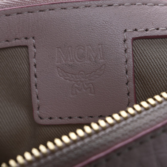 MCM MCM Visetos Medium Crossbody Pouch Powder Pink