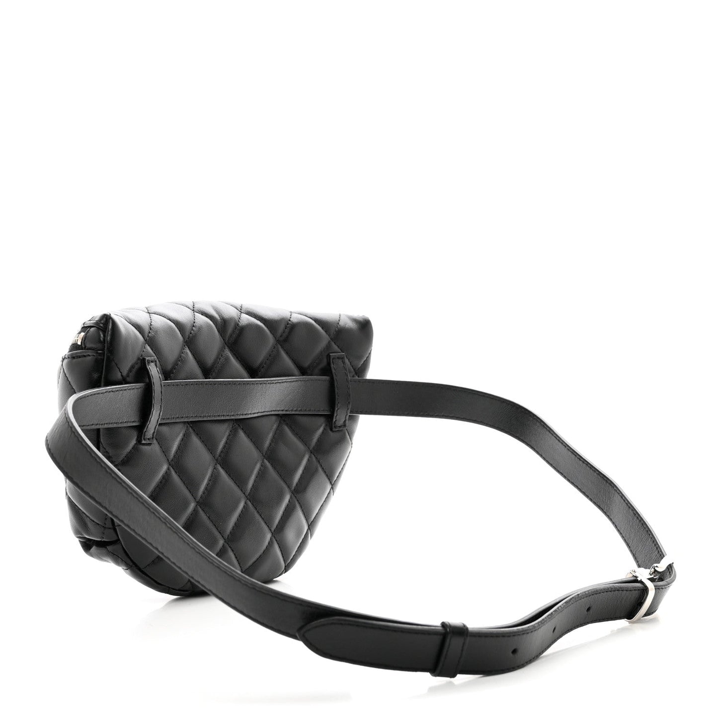 Chanel Calfskin Quilted Waist Belt Bag Black