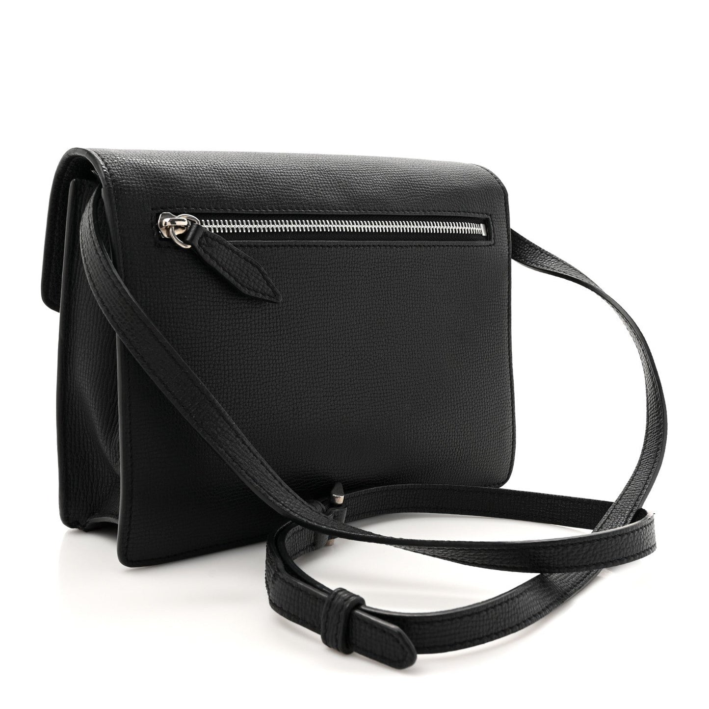 Burberry Derby Calfskin Vintage Check Small Macken Crossbody Bag Black