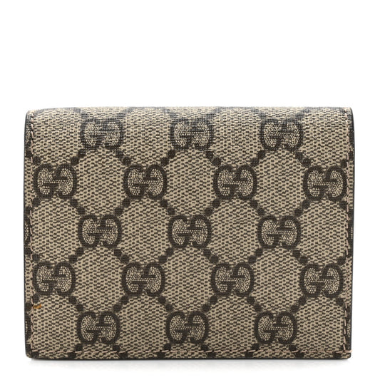 Gucci GG Supreme Monogram Card Case Beige
