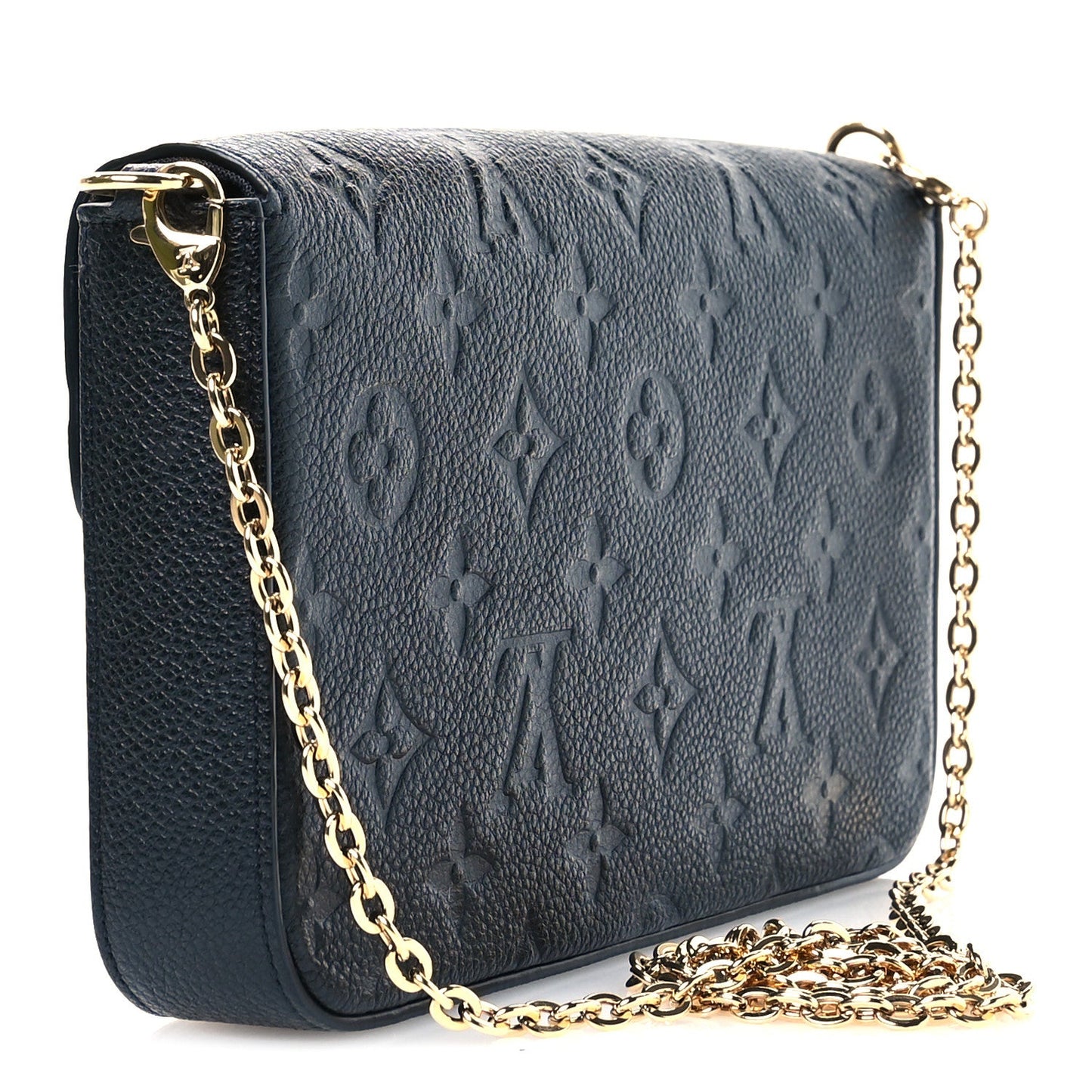 Louis Vuitton Empreinte Pochette Felicie Chain Wallet Black