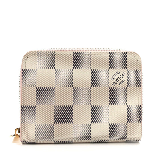 Louis Vuitton Damier Azur Zippy Coin Purse Rose Ballerine