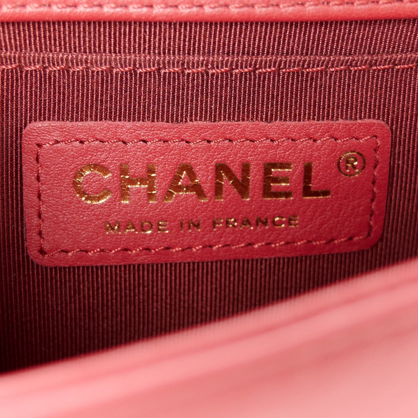 Chanel Calfskin Chevron Quilted Small Boy Flap Red