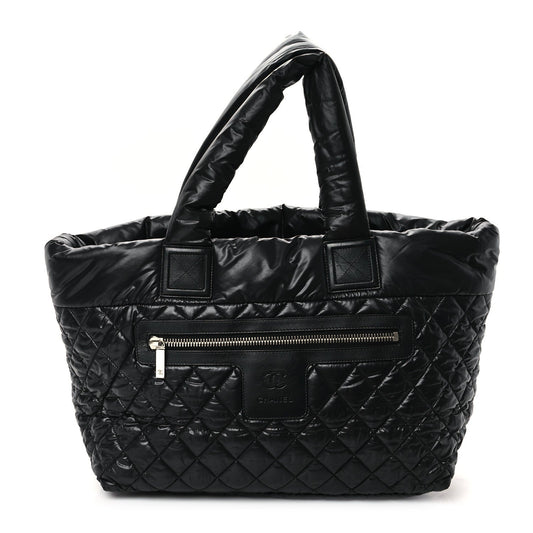 Chanel Nylon Quilted Large Coco Cocoon Tote Black