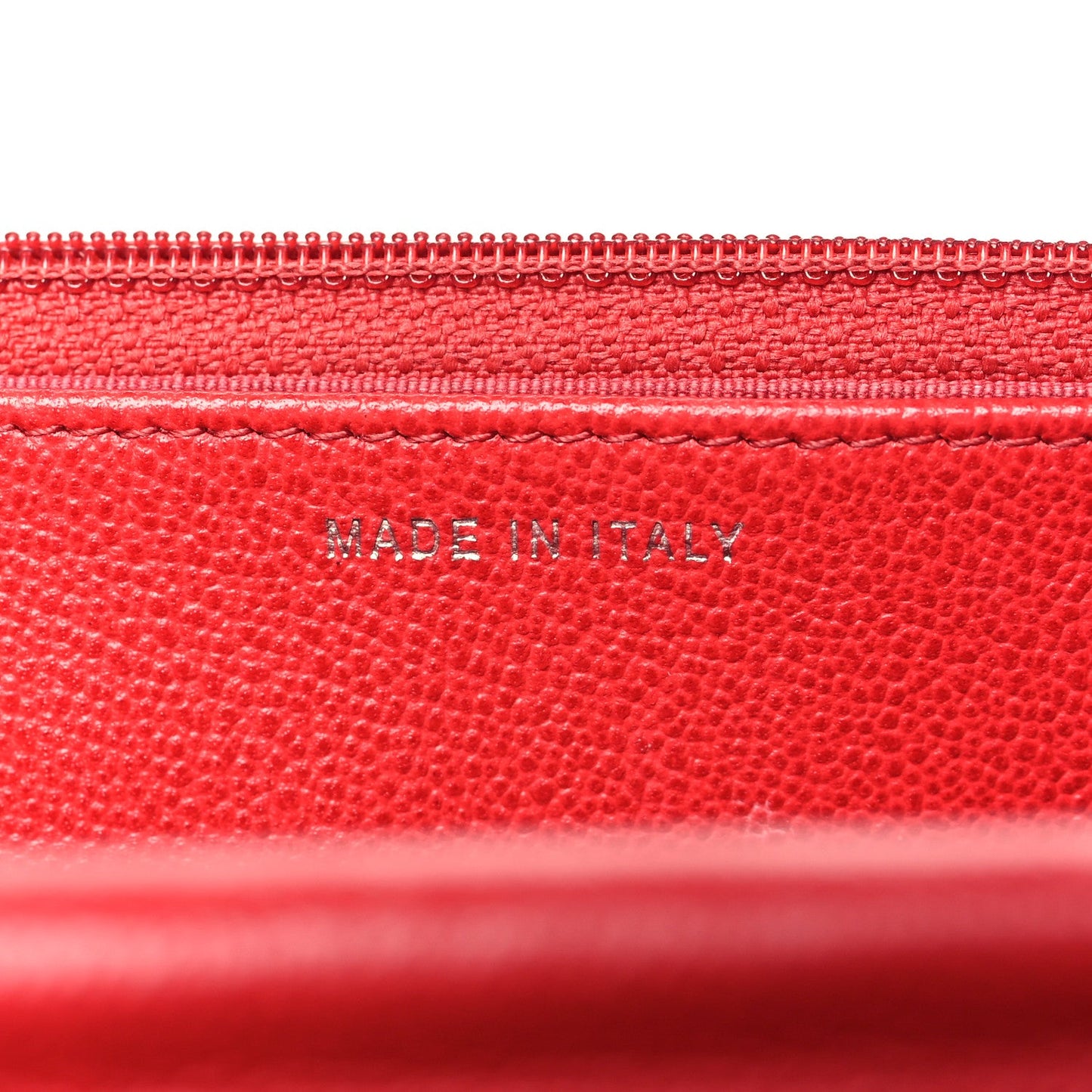 Chanel Grained Calfskin Quilted CC Box Wallet On Chain WOC Red