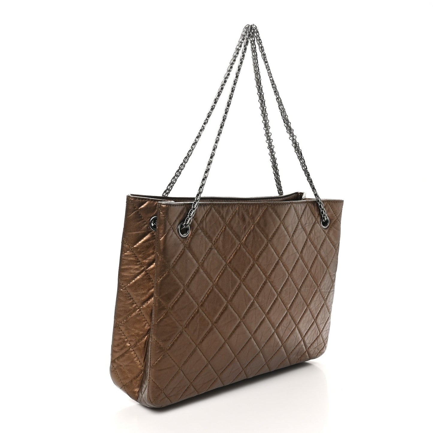 Chanel Aged Calfskin Reissue 2.55 Tote Bronze