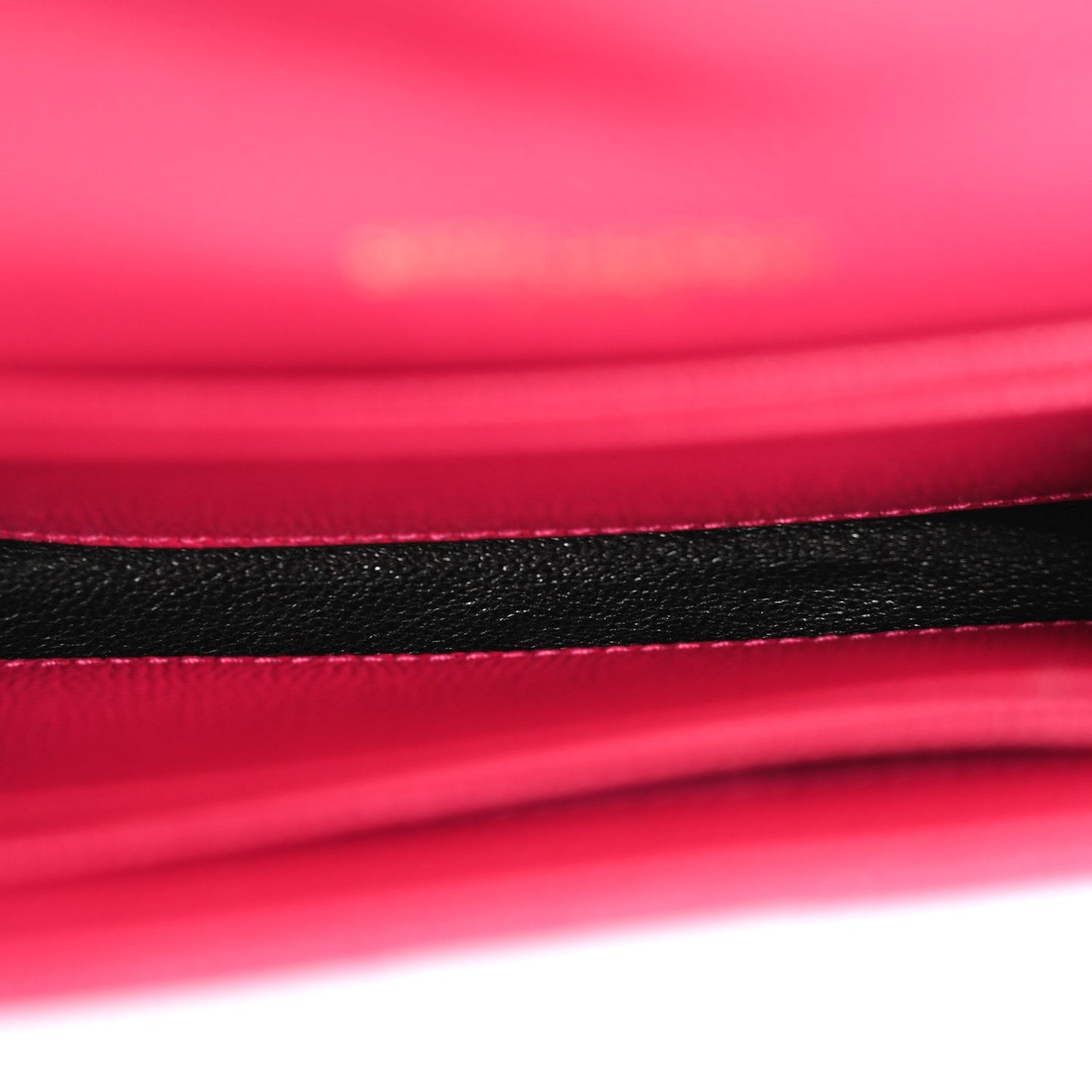 Saint Laurent Grain De Poudre Matelasse Chevron Small Monogram Envelope Wallet Bubblegum