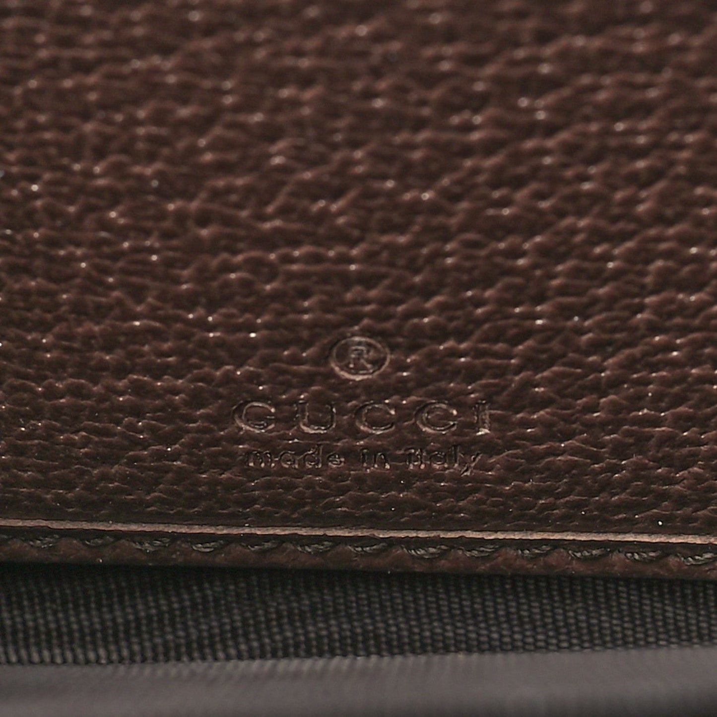 Gucci Monogram Jumbo GG Textured Dollar Calfskin Diana Zip Around Continental Wallet Camel Ebony New Acero