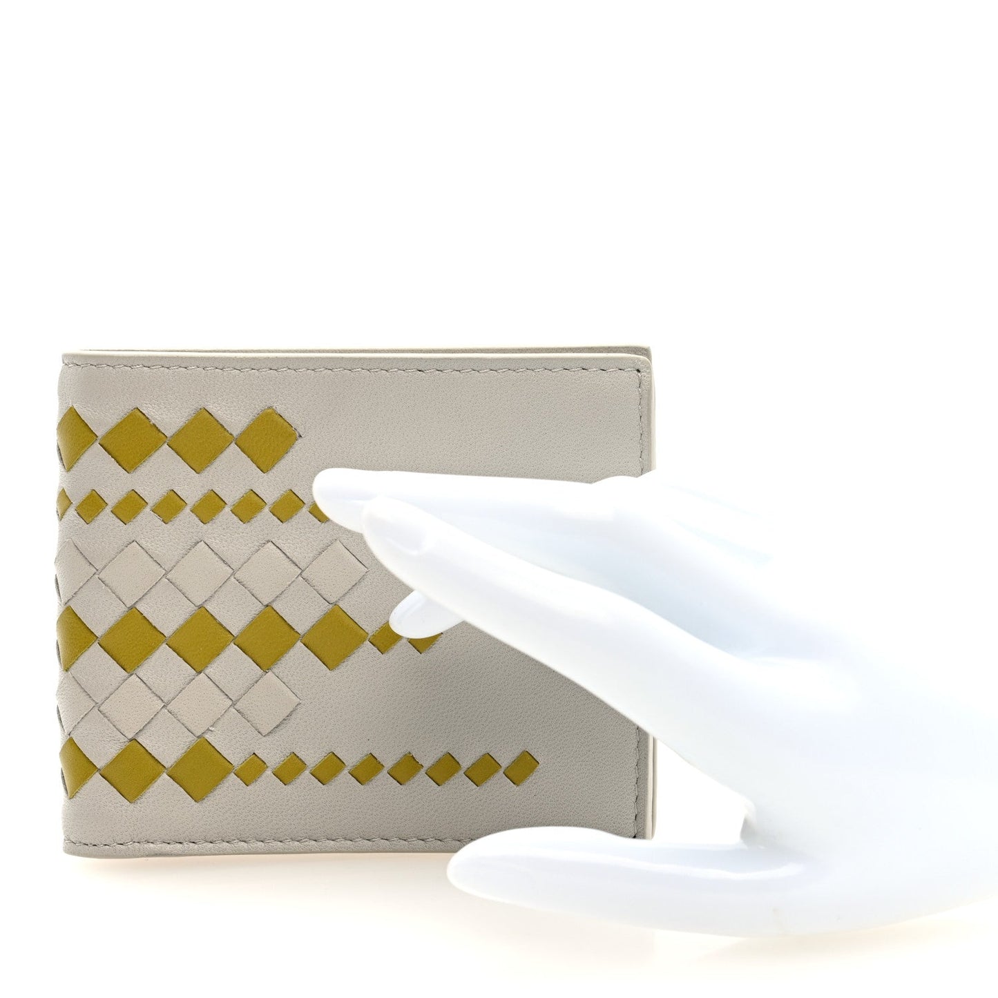 Bottega Veneta Nappa Intrecciato Bi-Fold Wallet Cement