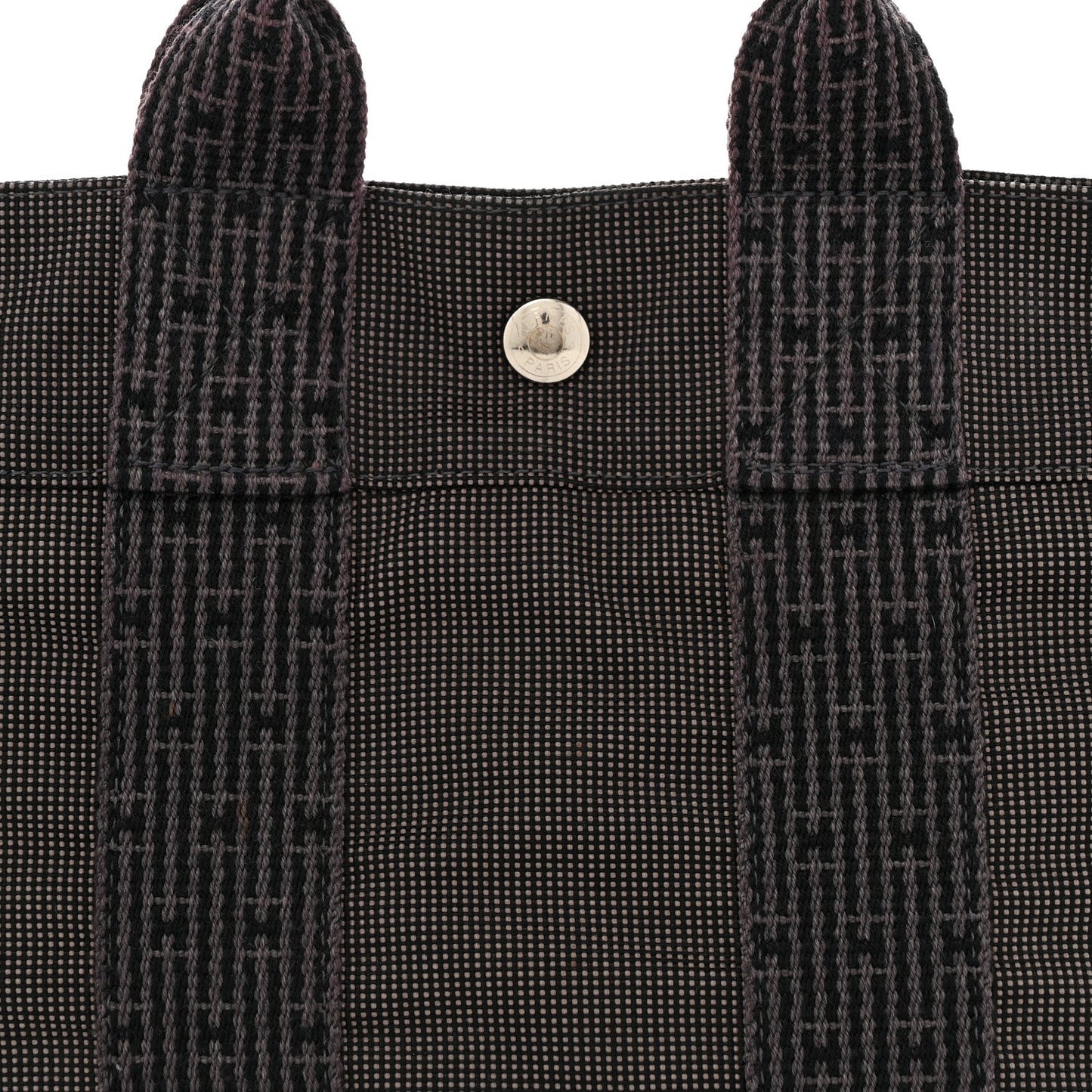 Hermes Canvas Herline PM Tote Grey