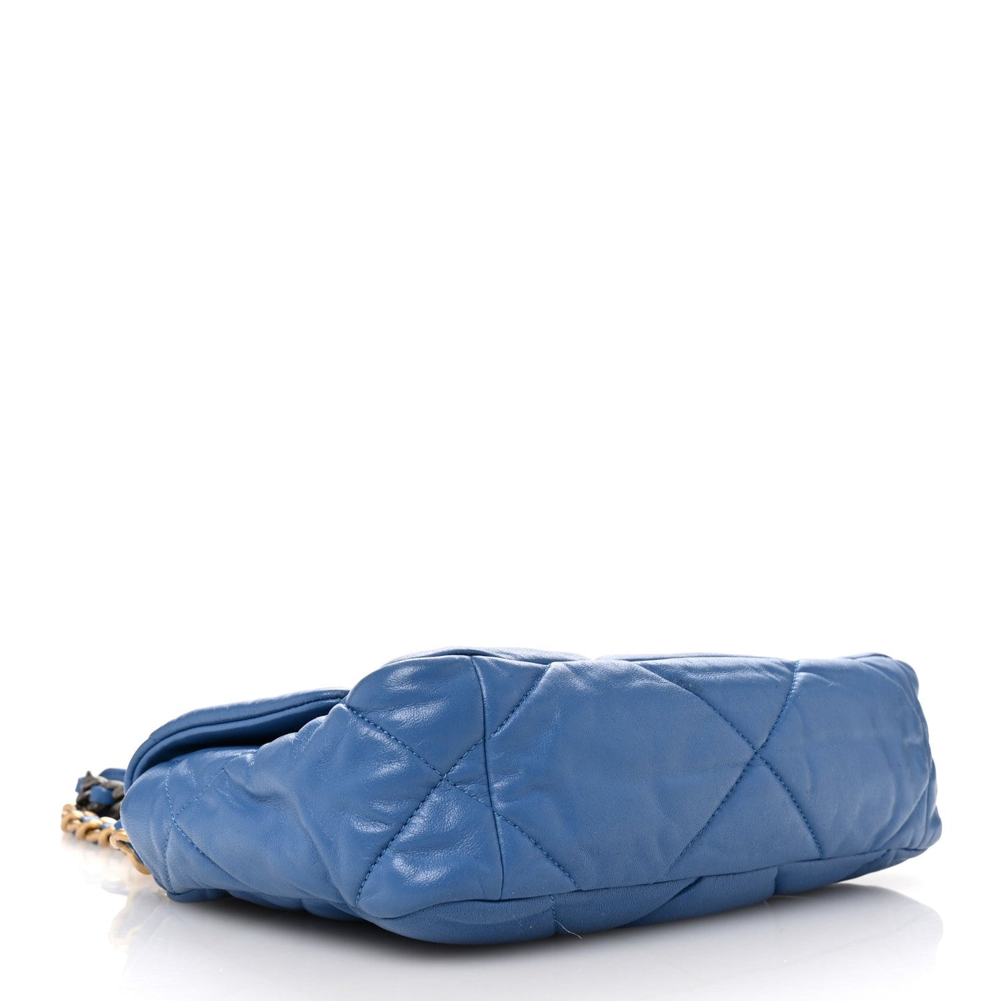Chanel Lambskin Quilted Medium 19 Flap Blue