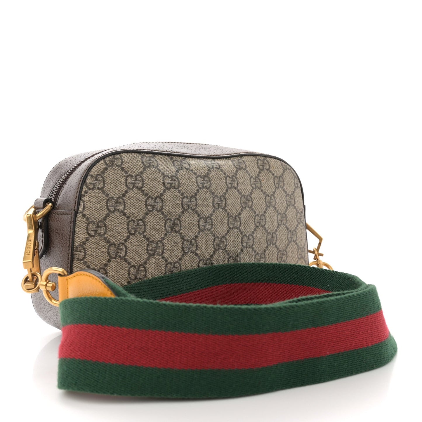 Gucci GG Supreme Monogram Web Neo Vintage Shoulder Bag Beige New Acero Crop