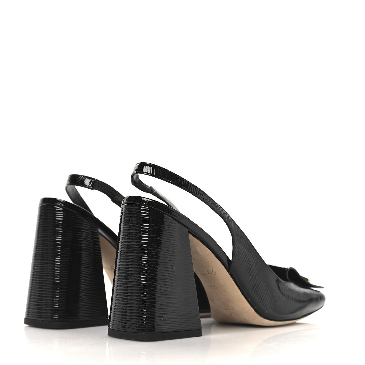 Louis Vuitton Electric Epi Shake Slingback Pumps Black
