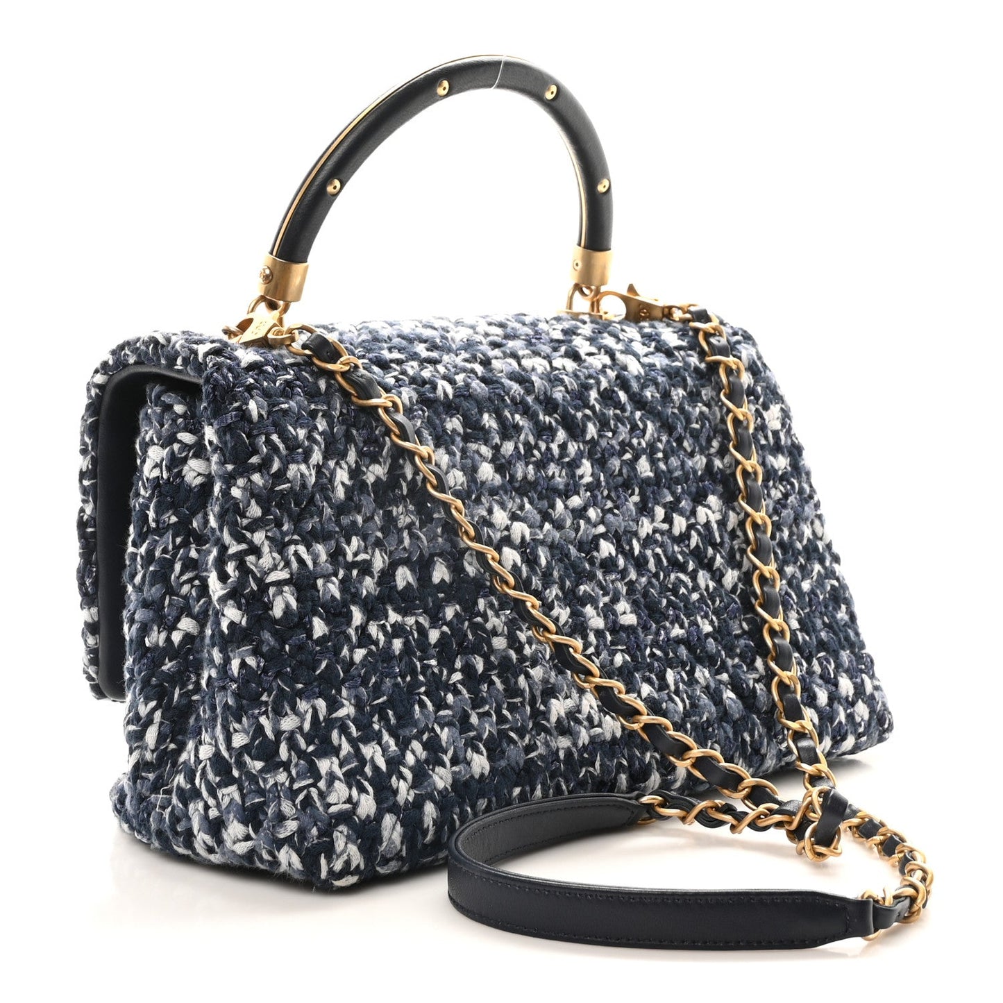 Chanel Crochet Small Coco Handle Flap Blue