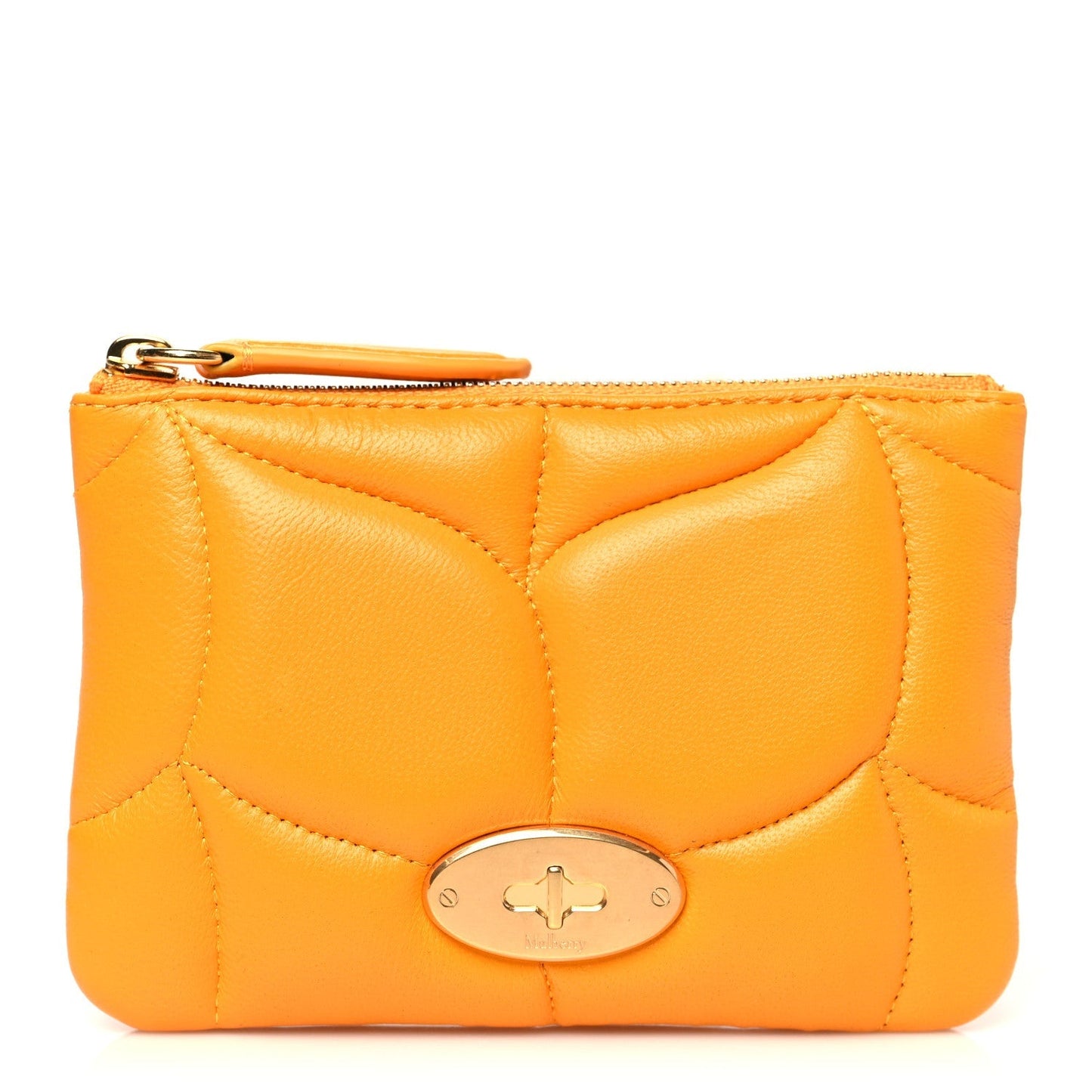 Mulberry MULBERRY Nappa Softie Zip Coin Pouch Double Yellow