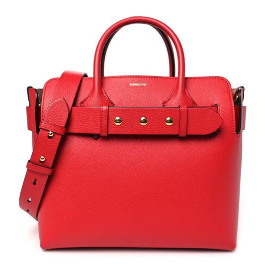 Burberry Soft Grain Calfskin Small Belt Bag Marais Bright Military Red