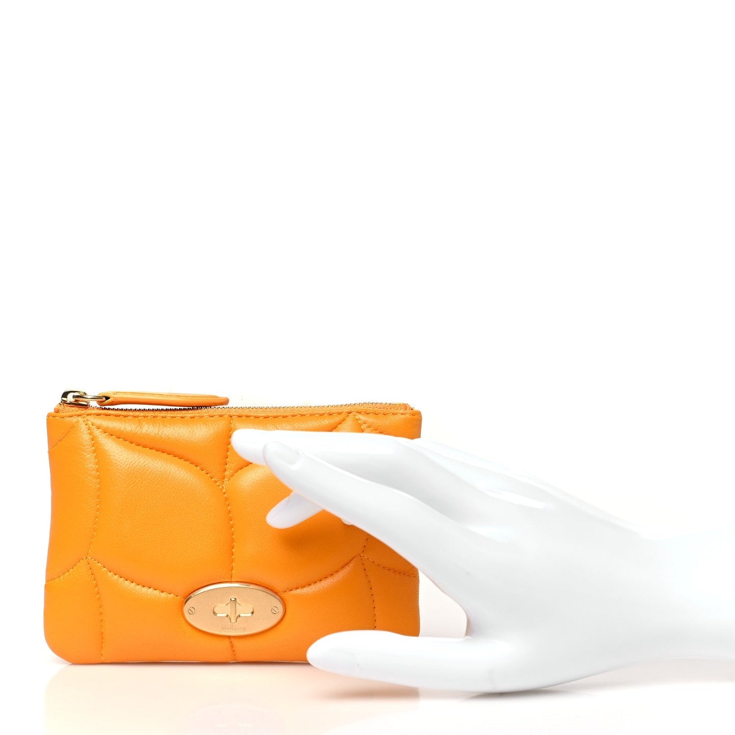 Mulberry MULBERRY Nappa Softie Zip Coin Pouch Double Yellow