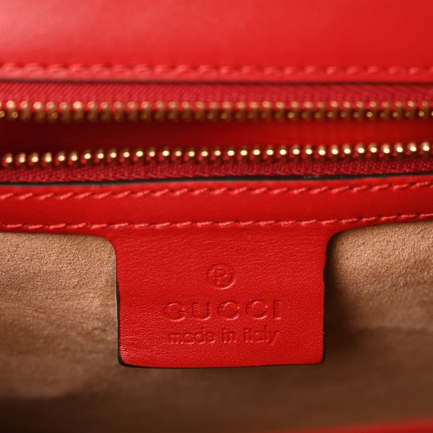 Gucci Calfskin Small Sylvie Shoulder Bag Hibiscus Red