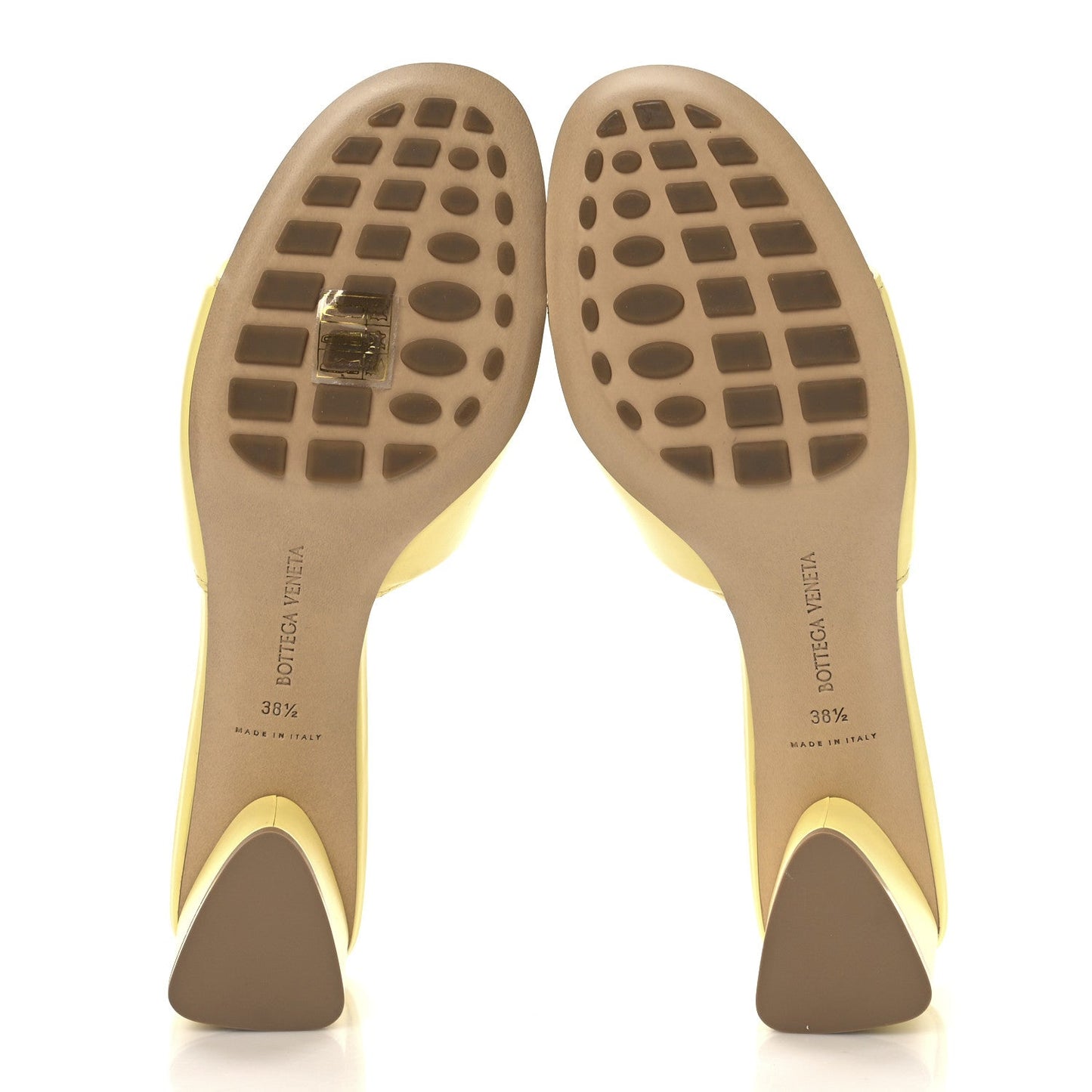 Bottega Veneta Vienna Calfskin The Band Mule Sandals 38.5 Lemonade