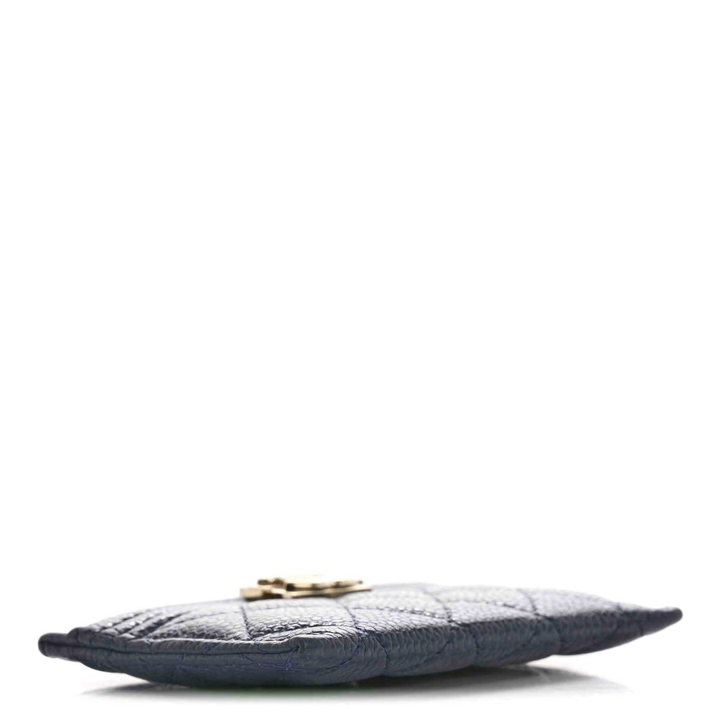 Chanel Caviar Quilted Boy Card Holder Navy Blue
