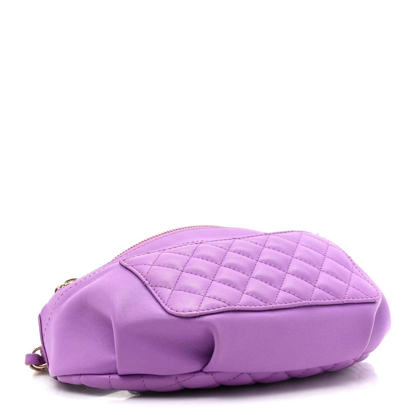 Chanel Lambskin Quilted Waist Belt Bag Purple
