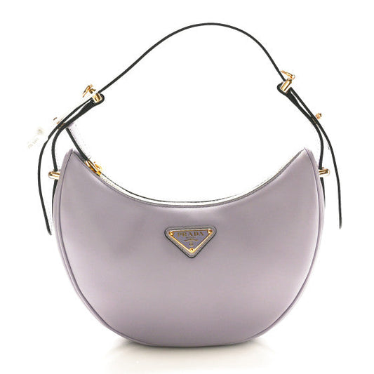 Prada Soft Calfskin Arque Shoulder Bag Glicine
