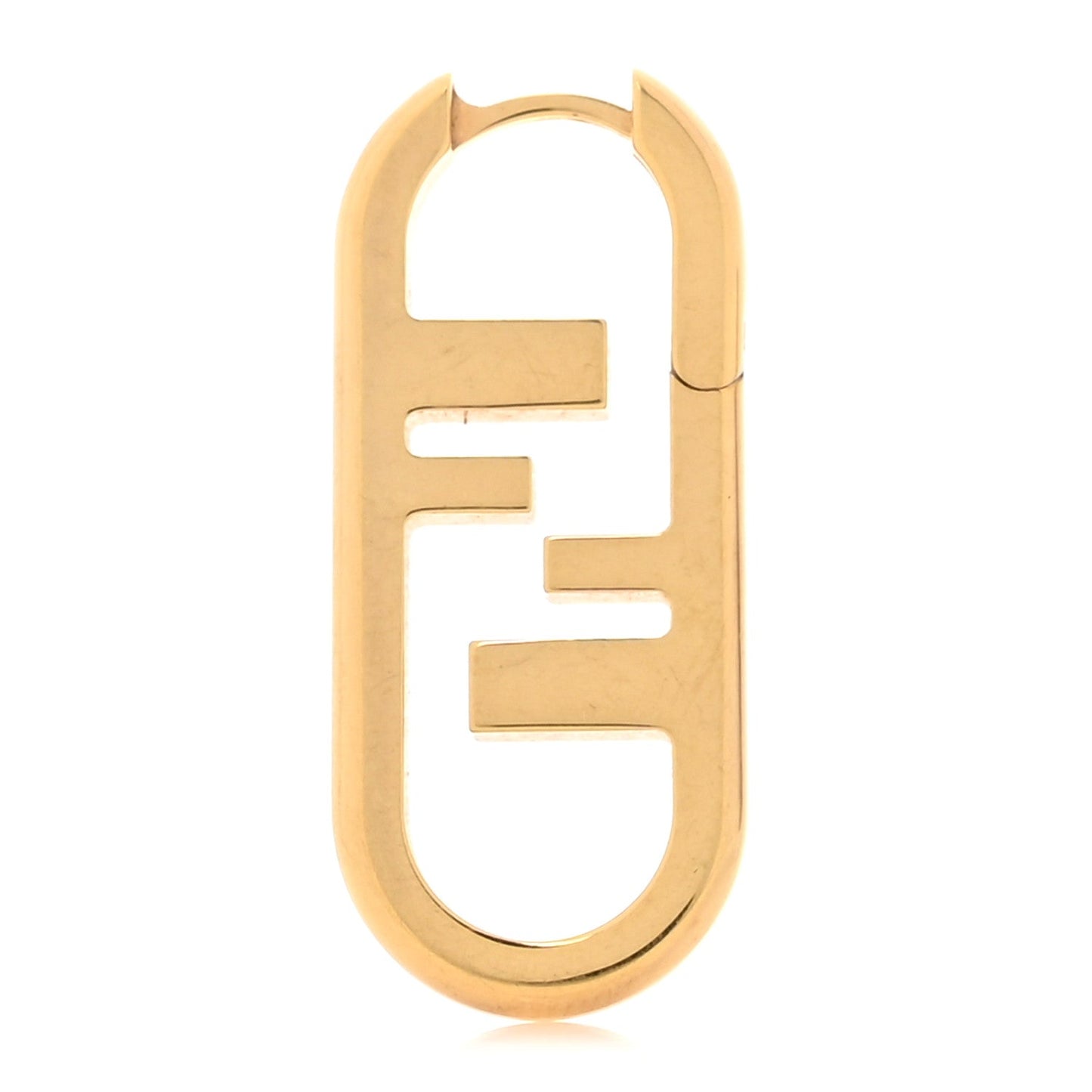 Fendi Metal FF O'Lock Single Earring Gold