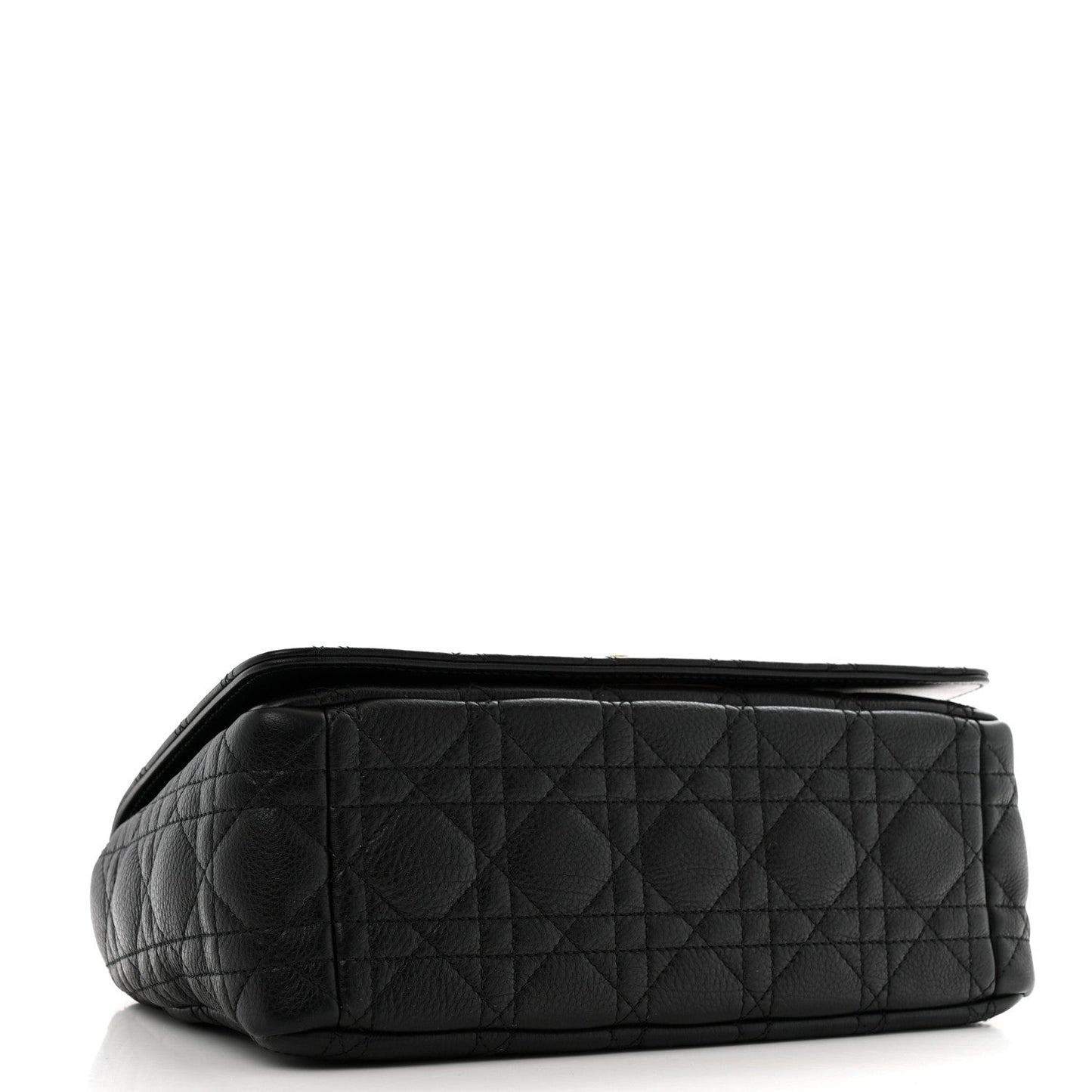 Christian Dior Calfskin Cannage Medium Caro Bag Black