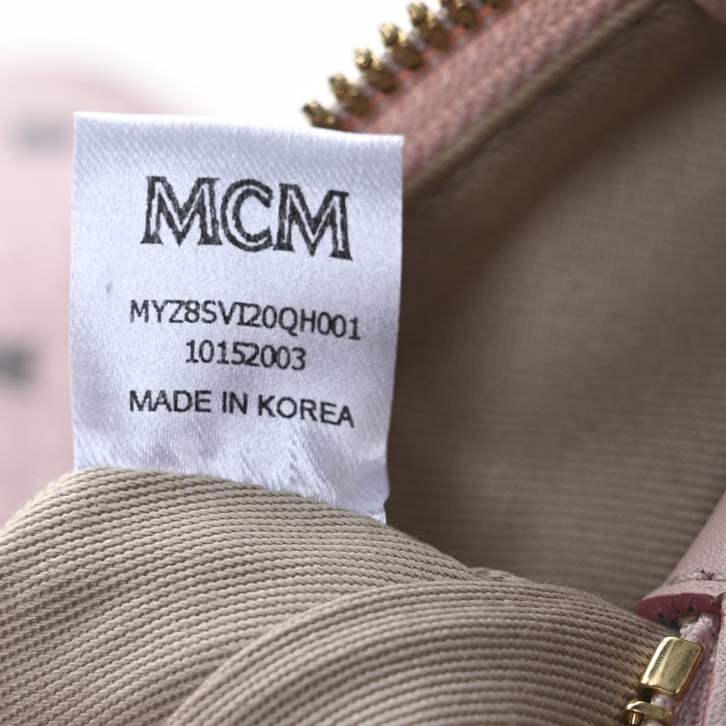 MCM MCM Visetos Medium Crossbody Pouch Powder Pink